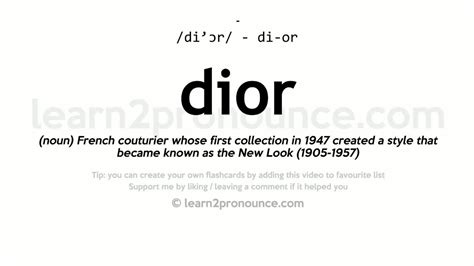 dior meaning in english|what does Dior mean slang.